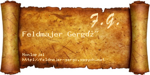 Feldmajer Gergő névjegykártya